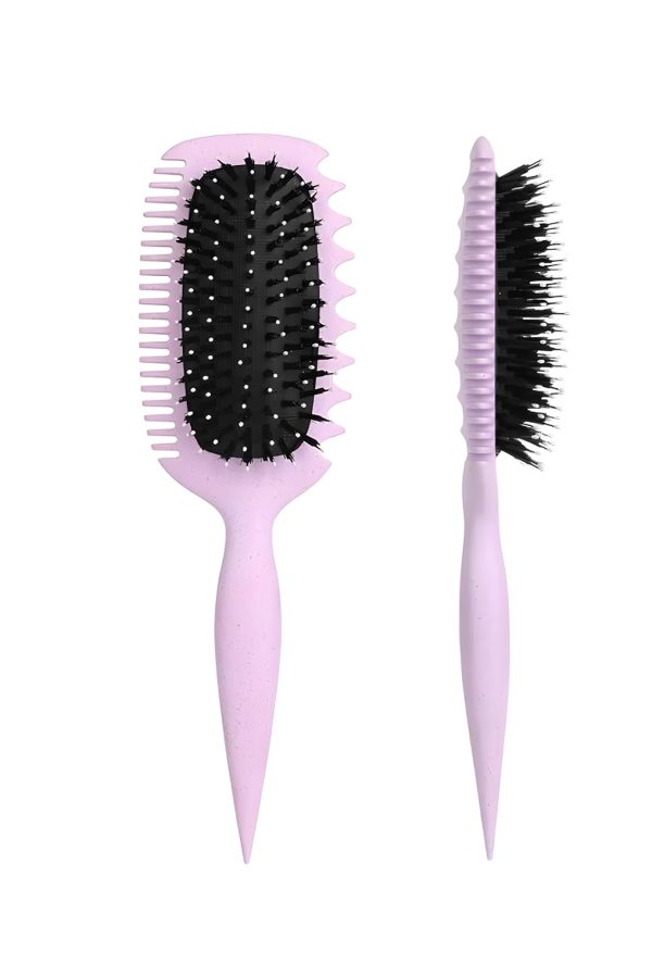 Three-in-One Hair Comb, Air Cushion Design, Ergonomic Handle, Wide Tooth Comb, Purple