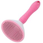 Cat Self Cleaning Brush, Pet Grooming Brush for Cats and Dogs, Easy Clean for Long or Short Haired Cats, Pink