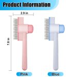 2PCS Flea Comb for Cats & Dogs – Magic Self-Cleaning Cat Grooming Brush with Stainless Steel Teeth, Cat Combs for Fleas and Ticks, Indoor Pets, Fine Tooth Comb for Kittens