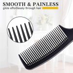 4-Piece Unisex Comb Set, High-Quality Black Carbon Fiber Hair Comb Set, Suitable for All Hair Types