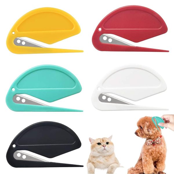 5Pcs Knotting Comb for Cats, Pet Knotting Comb De knotting comb for Dog Pet Hair Removal Tool Cat Dog Grooming Supplies Matted Fur Remover