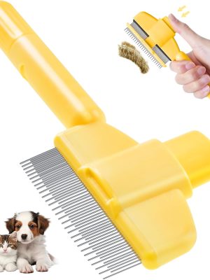 Grooming Comb for Dogs,Cats,Pet (yellow)