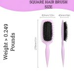 Three-in-One Hair Comb, Air Cushion Design, Ergonomic Handle, Wide Tooth Comb, Purple
