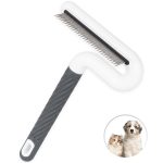 Pet Flea Comb for Dogs & Cats | Long & Short Steel Teeth|Gentle Detangling Tool | Safely Removes Tangles, Knots & Matted Fur | For Short/Long Hair Pets |