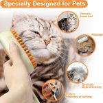 Pet Steam Brush for Cat - Cat Steam Brushes for Indoor Cats Shedding, Rechargeable Steaming Brush for Dogs, Dog Mist Water Steamer, Pet Spray Hair Removal Comb for Massage Grooming