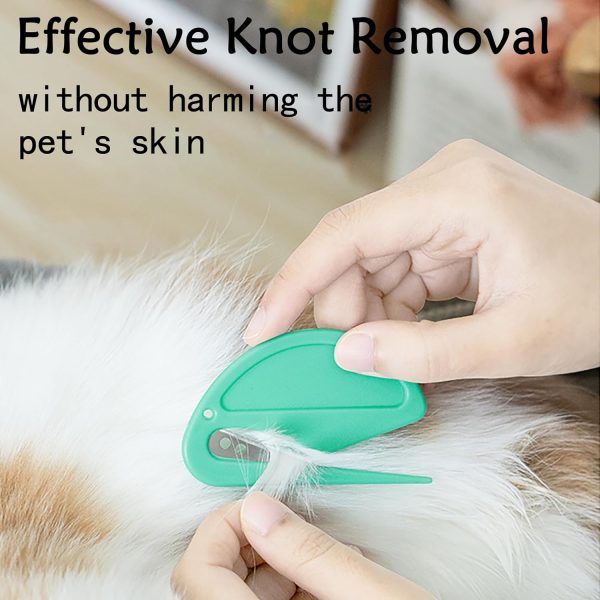 5Pcs Knotting Comb for Cats, Pet Knotting Comb De knotting comb for Dog Pet Hair Removal Tool Cat Dog Grooming Supplies Matted Fur Remover