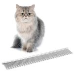 Deshedding and Detangling Comb for Long-Haired Cats | Remove Undercoat, Excess Hair, Tangles & Knots | 6" Dual-Tooth Comb with Rounded Pins