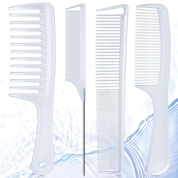 Professional Comb Set, Wide Tooth, Tail Comb, Fine Tooth Comb Set, Suitable for All Hair Types